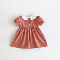 Load image into Gallery viewer, Baby Kid Girls Cartoon Embroidered Dresses Wholesale 25050845
