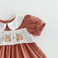 Load image into Gallery viewer, Baby Kid Girls Cartoon Embroidered Dresses Wholesale 25050845
