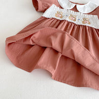 Load image into Gallery viewer, Baby Kid Girls Cartoon Embroidered Dresses Wholesale 25050845
