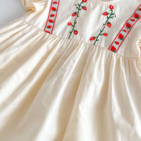 Load image into Gallery viewer, Baby Kid Girls Flower Fruit Embroidered Dresses Wholesale 25050850

