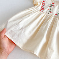 Load image into Gallery viewer, Baby Kid Girls Flower Fruit Embroidered Dresses Wholesale 25050850
