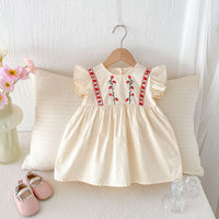 Load image into Gallery viewer, Baby Kid Girls Flower Fruit Embroidered Dresses Wholesale 25050850
