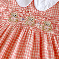 Load image into Gallery viewer, Baby Kid Girls Checked Cartoon Dresses Wholesale 25050851
