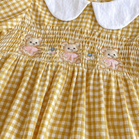 Load image into Gallery viewer, Baby Kid Girls Checked Cartoon Dresses Wholesale 25050851
