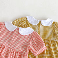 Load image into Gallery viewer, Baby Kid Girls Checked Cartoon Dresses Wholesale 25050851
