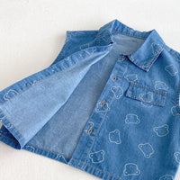 Load image into Gallery viewer, 2 Pieces Set Baby Kid Boys Cartoon Print Tank Tops And Shorts Wholesale 25050852
