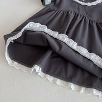 Load image into Gallery viewer, Baby Kid Girls Solid Color Lace Dresses Wholesale 25050854
