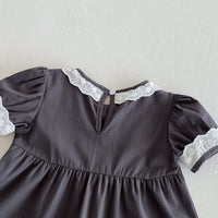 Load image into Gallery viewer, Baby Kid Girls Solid Color Lace Dresses Wholesale 25050854
