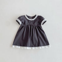 Load image into Gallery viewer, Baby Kid Girls Solid Color Lace Dresses Wholesale 25050854
