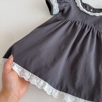 Load image into Gallery viewer, Baby Kid Girls Solid Color Lace Dresses Wholesale 25050854
