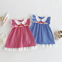 Load image into Gallery viewer, Baby Kid Girls Checked Dresses Wholesale 25050855
