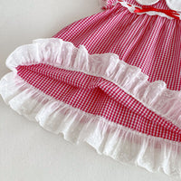 Load image into Gallery viewer, Baby Kid Girls Checked Dresses Wholesale 25050855
