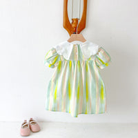 Load image into Gallery viewer, Baby Kid Girls Striped Color-blocking Bow Dresses Wholesale 25050856
