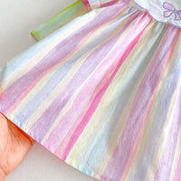 Load image into Gallery viewer, Baby Kid Girls Striped Color-blocking Bow Dresses Wholesale 25050856
