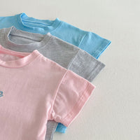 Load image into Gallery viewer, 2 Pieces Set Baby Kid Girls Boys Embroidered T-Shirts And Shorts Wholesale 25050860
