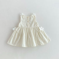 Load image into Gallery viewer, Baby Kid Girls Solid Color Flower Dresses Wholesale 25050862
