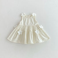 Load image into Gallery viewer, Baby Kid Girls Solid Color Flower Dresses Wholesale 25050862

