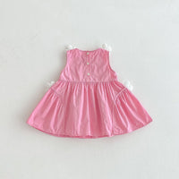 Load image into Gallery viewer, Baby Kid Girls Solid Color Flower Dresses Wholesale 25050862

