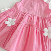 Load image into Gallery viewer, Baby Kid Girls Solid Color Flower Dresses Wholesale 25050862
