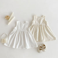 Load image into Gallery viewer, Baby Kid Girls Solid Color Flower Dresses Wholesale 25050863
