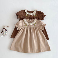 Load image into Gallery viewer, Baby Kid Girls Flower Embroidered Dresses Wholesale 25050866
