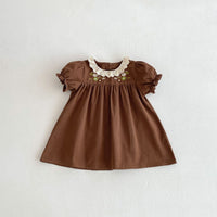 Load image into Gallery viewer, Baby Kid Girls Flower Embroidered Dresses Wholesale 25050866
