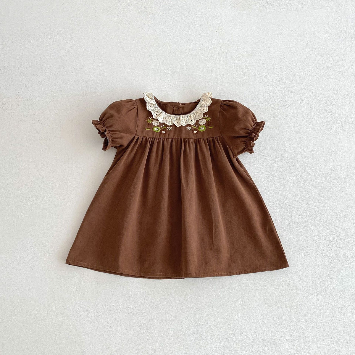 Baby Kid Girls Flower Embroidered Dresses Wholesale 25050866