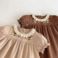 Load image into Gallery viewer, Baby Kid Girls Flower Embroidered Dresses Wholesale 25050866
