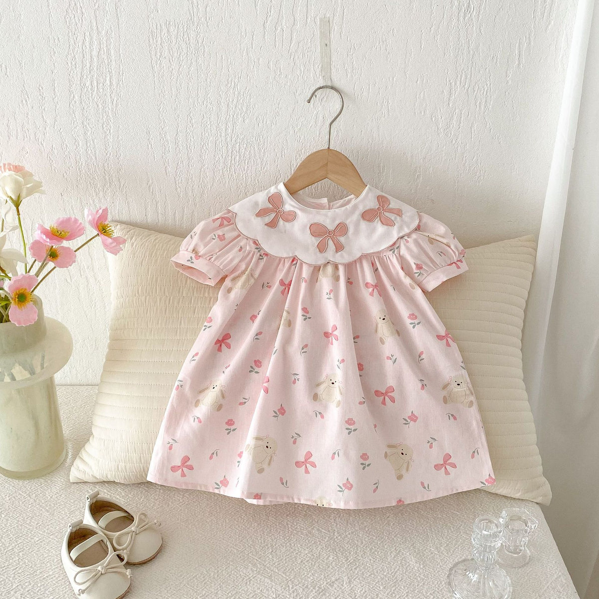 Baby Kid Girls Cartoon Bow Dresses Wholesale 25050868