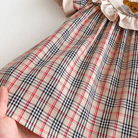 Load image into Gallery viewer, Baby Kid Girls Checked Cartoon Dresses Wholesale 25050874
