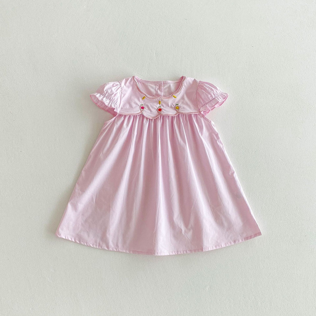 Baby Kid Girls Solid Color Dresses Wholesale 25050875