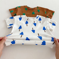 Load image into Gallery viewer, 2 Pieces Set Baby Kid Boys Plant Print T-Shirts And Shorts Wholesale 25050877
