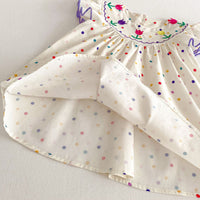 Load image into Gallery viewer, Baby Kid Girls Flower Polka dots Embroidered Dresses Wholesale 25050878

