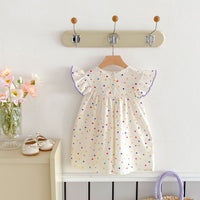 Load image into Gallery viewer, Baby Kid Girls Flower Polka dots Embroidered Dresses Wholesale 25050878
