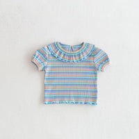 Load image into Gallery viewer, Baby Kid Girls Solid Color Striped Tops Wholesale 25050885
