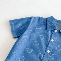 Load image into Gallery viewer, 2 Pieces Set Baby Kid Boys Cartoon Print Shirts And Shorts Wholesale 25050886
