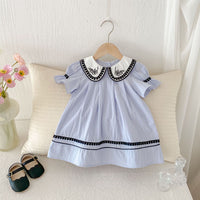 Load image into Gallery viewer, Baby Kid Girls Color-blocking Embroidered Dresses Wholesale 25050887
