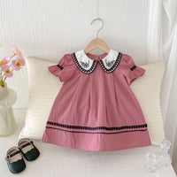 Load image into Gallery viewer, Baby Kid Girls Color-blocking Embroidered Dresses Wholesale 25050887
