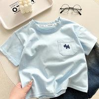 Load image into Gallery viewer, Baby Kid Girls Boys Solid Color Cartoon Tops Wholesale 25050892

