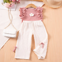 Load image into Gallery viewer, 2 Pieces Set Baby Kid Girls Solid Color Tank Tops And Pants Wholesale 25060401
