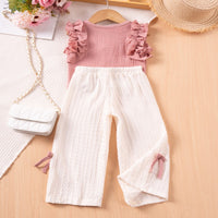 Load image into Gallery viewer, 2 Pieces Set Baby Kid Girls Solid Color Tank Tops And Pants Wholesale 25060401
