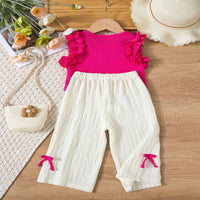 Load image into Gallery viewer, 2 Pieces Set Baby Kid Girls Solid Color Tank Tops And Pants Wholesale 25060401
