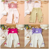Load image into Gallery viewer, 2 Pieces Set Baby Kid Girls Solid Color Tank Tops And Pants Wholesale 25060401
