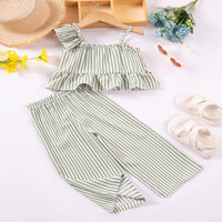 Load image into Gallery viewer, 2 Pieces Set Baby Kid Girls Striped Tank Tops And Pants Wholesale 25060402
