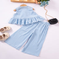 Load image into Gallery viewer, 2 Pieces Set Baby Kid Girls Striped Tank Tops And Pants Wholesale 25060405

