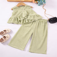 Load image into Gallery viewer, 2 Pieces Set Baby Kid Girls Striped Tank Tops And Pants Wholesale 25060405
