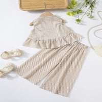 Load image into Gallery viewer, 2 Pieces Set Baby Kid Girls Striped Tank Tops And Pants Wholesale 25060405
