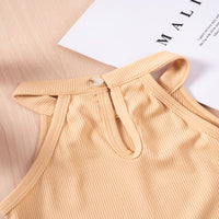 Load image into Gallery viewer, 2 Pieces Set Baby Kid Girls Solid Color Tank Tops And Shorts Wholesale 25060406
