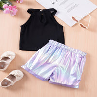Load image into Gallery viewer, 2 Pieces Set Baby Kid Girls Solid Color Tank Tops And Shorts Wholesale 25060406
