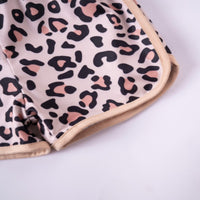 Load image into Gallery viewer, 2 Pieces Set Baby Kid Girls Solid Color T-Shirts And Leopard Shorts Wholesale 25060408
